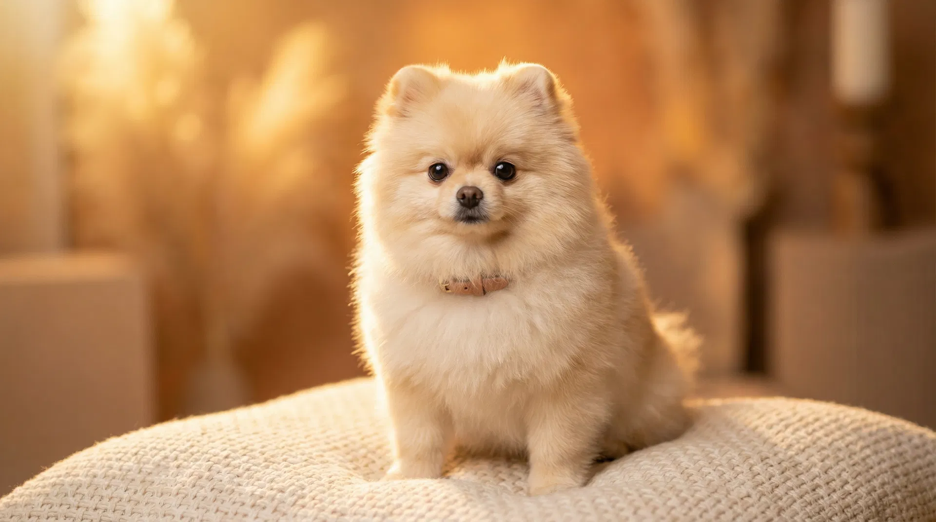 Lulu da Pomerânia em casa